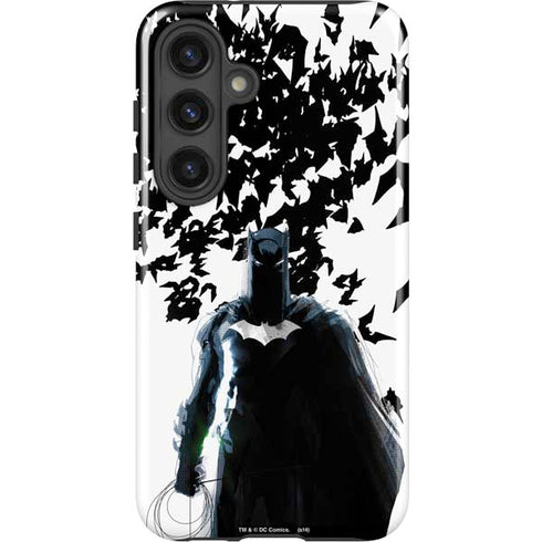 DC Comics Batman Holding batarang Art Galaxy S25 Impact Case