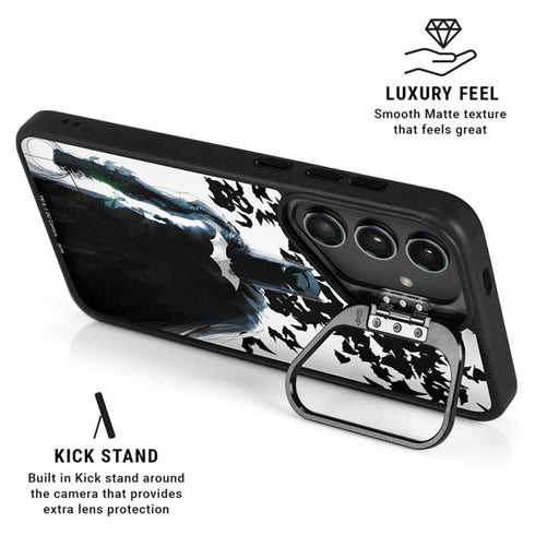 DC Comics Batman Holding batarang Art Galaxy S25 Kickstand Case