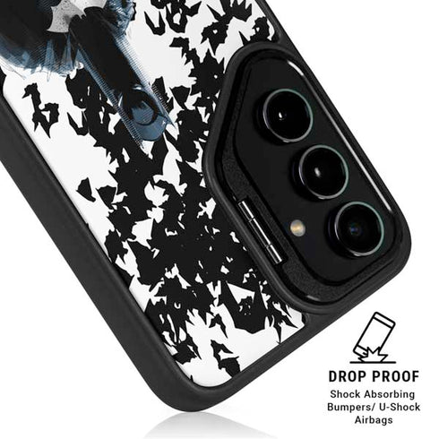 DC Comics Batman Holding batarang Art Galaxy S25 Kickstand Case