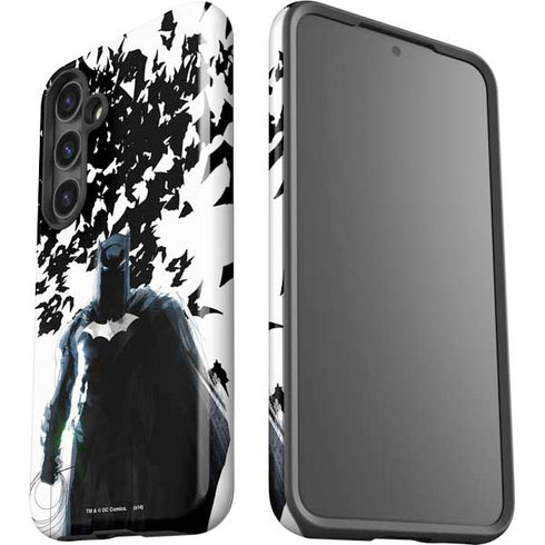 DC Comics Batman Holding batarang Art Galaxy S25 Plus Impact Case