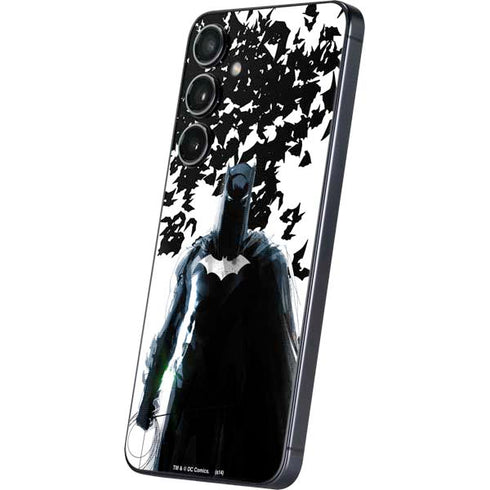 DC Comics Batman Holding batarang Art Galaxy S25 Plus Skin