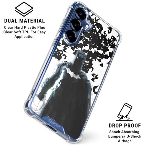 DC Comics Batman Holding batarang Art Galaxy S25 Plus Clear Case