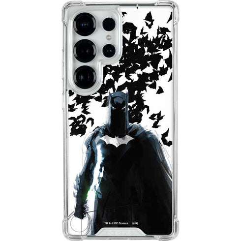 DC Comics Batman Holding batarang Art Galaxy S26 Ultra Clear Case