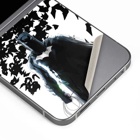 DC Comics Batman Holding batarang Art Galaxy Z Flip6 Skin