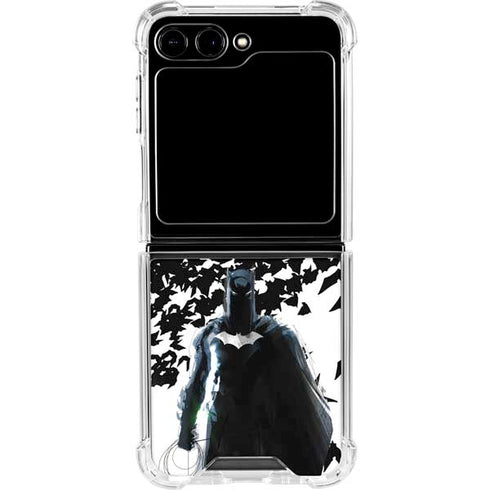 DC Comics Batman Holding batarang Art Galaxy Z Flip6 Clear Case