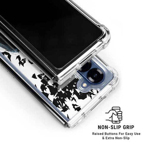 DC Comics Batman Holding batarang Art Galaxy Z Fold6 Clear Case