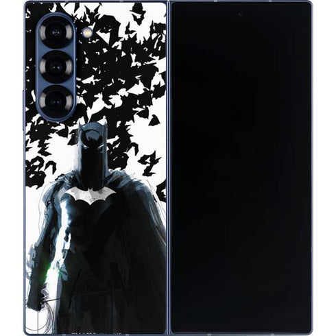 DC Comics Batman Holding batarang Art Galaxy Z Fold6 Skin