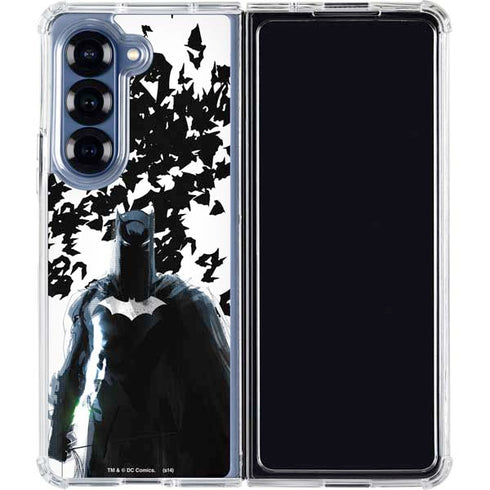 DC Comics Batman Holding batarang Art Galaxy Z Fold7 Clear Case