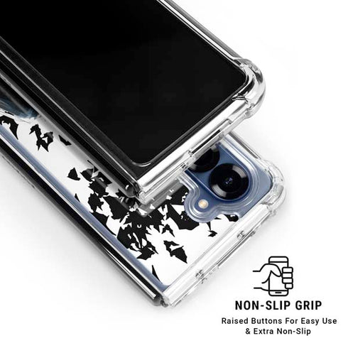 DC Comics Batman Holding batarang Art Galaxy Z Fold7 Clear Case