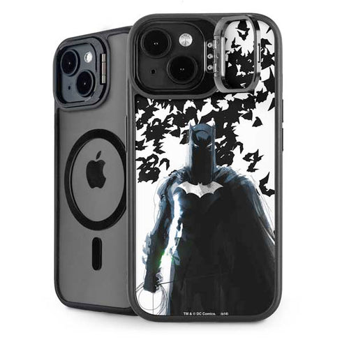 DC Comics Batman Holding batarang Art iPhone 14 Plus Kickstand Case