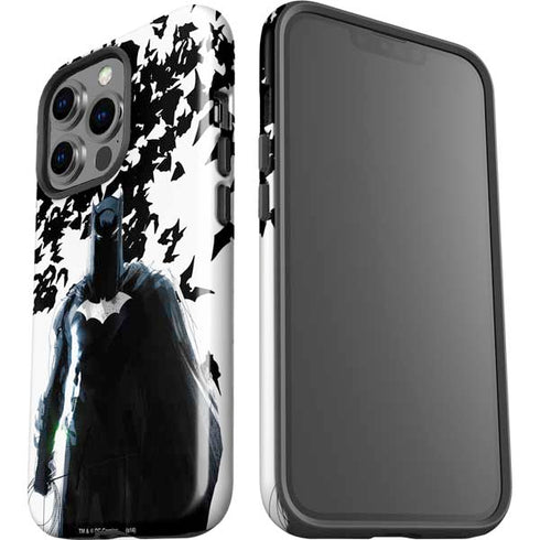 DC Comics Batman Holding batarang Art iPhone 15 Pro Impact Case