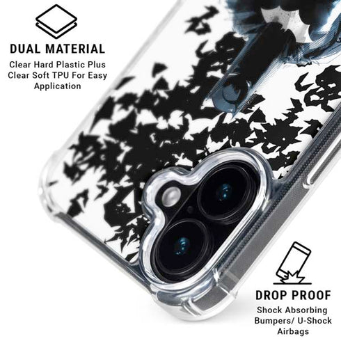 DC Comics Batman Holding batarang Art iPhone 16 Plus Clear Case