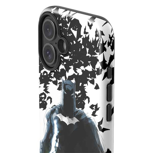 DC Comics Batman Holding batarang Art iPhone 16 Plus Impact Case
