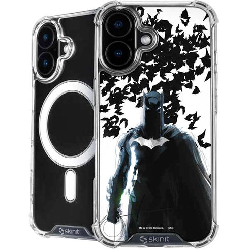 DC Comics Batman Holding batarang Art iPhone 16 Plus MagSafe Case