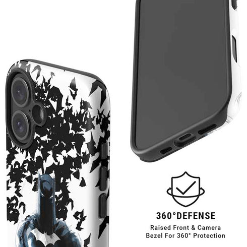 DC Comics Batman Holding batarang Art iPhone 16 Plus Magsafe Impact Case