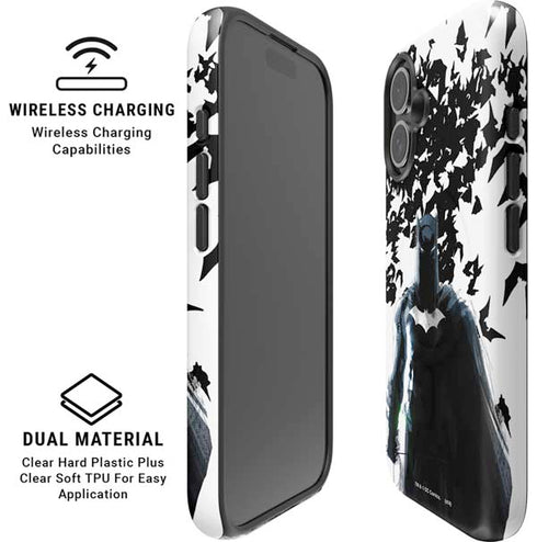 DC Comics Batman Holding batarang Art iPhone 16 Plus Magsafe Impact Case
