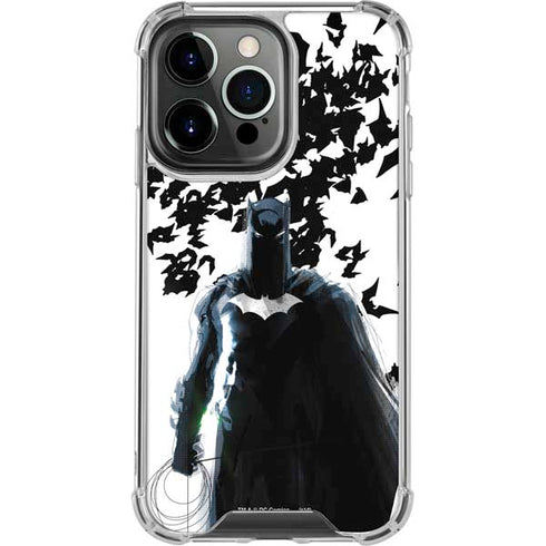 DC Comics Batman Holding batarang Art iPhone 16 Pro Max Clear Case