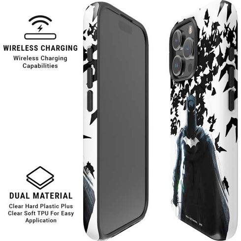 DC Comics Batman Holding batarang Art iPhone 16 Pro Max Magsafe Impact Case