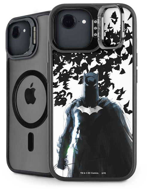 DC Comics Batman Holding batarang Art iPhone 16e Kickstand Case