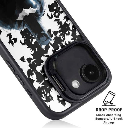 DC Comics Batman Holding batarang Art iPhone 16e Kickstand Case
