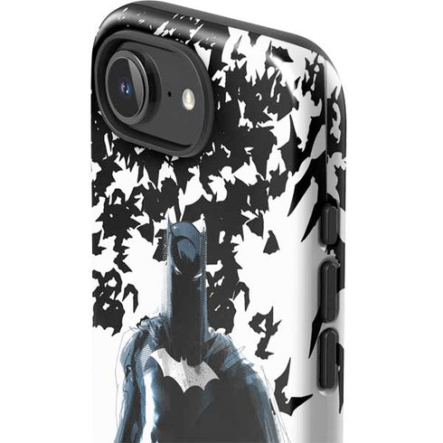 DC Comics Batman Holding batarang Art iPhone 16e Impact Case