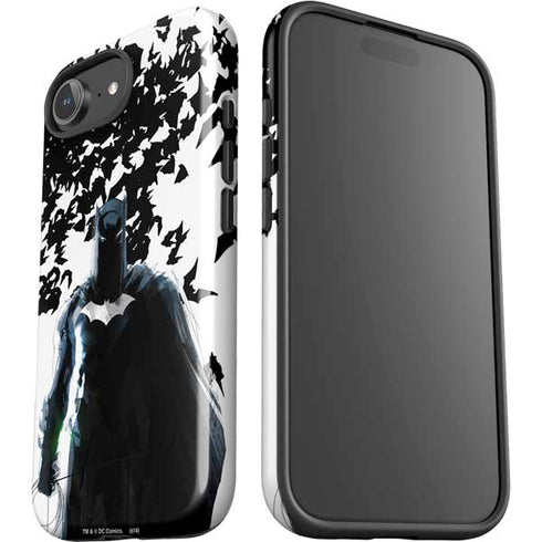 DC Comics Batman Holding batarang Art iPhone 16e Impact Case