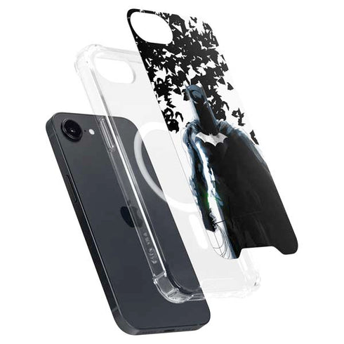 DC Comics Batman Holding batarang Art iPhone 16e MagSafe Case