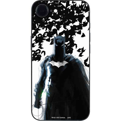 DC Comics Batman Holding batarang Art iPhone 16e Skin