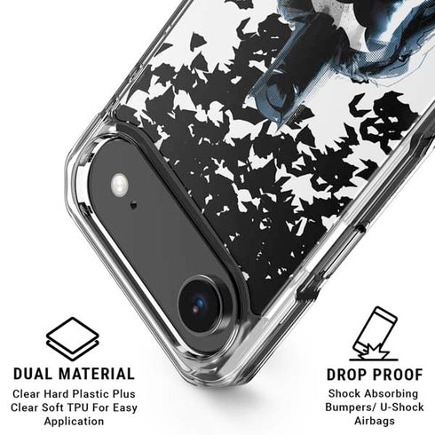 DC Comics Batman Holding batarang Art iPhone 17 Air Clear Case