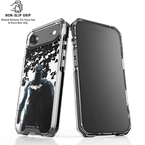 DC Comics Batman Holding batarang Art iPhone 17 Air Clear Case