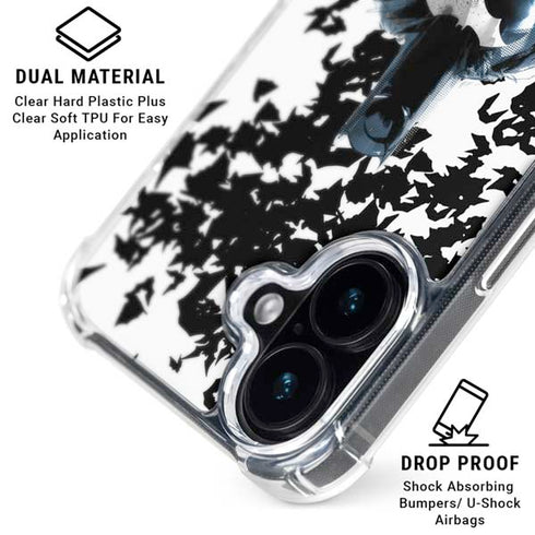 DC Comics Batman Holding batarang Art iPhone 17 Clear Case