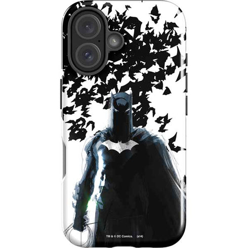 DC Comics Batman Holding batarang Art iPhone 17 Impact Case