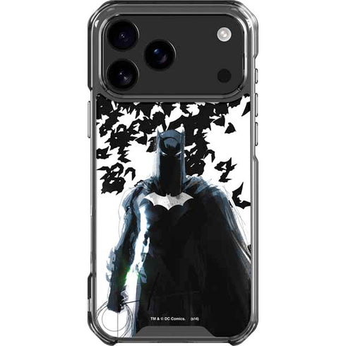 DC Comics Batman Holding batarang Art iPhone 17 Pro Max Clear Case