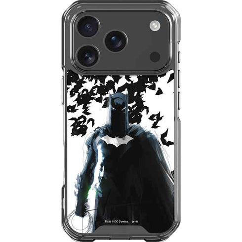 DC Comics Batman Holding batarang Art iPhone 18 Pro Clear Case