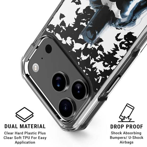 DC Comics Batman Holding batarang Art iPhone 18 Pro Clear Case
