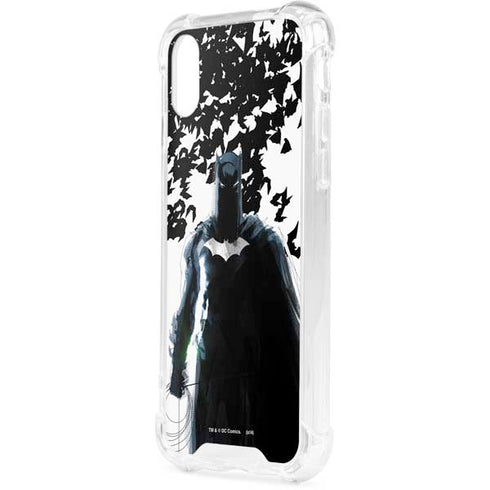 DC Comics Batman Holding batarang Art iPhone XS Clear Case