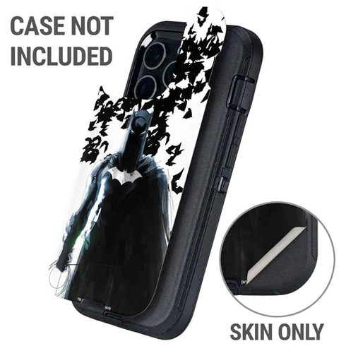 DC Comics Batman Holding batarang Art Otterbox Defender iPhone Skin