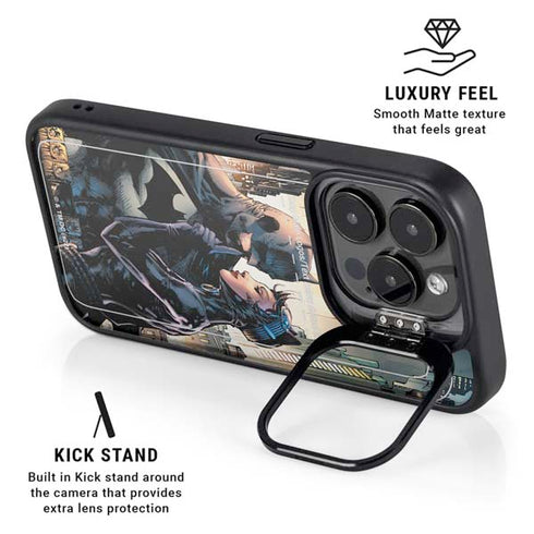 DC Comics Batman Hush 15th Anniversary Deluxe Edition Cover by Jim Lee iPhone 14 Pro Kickstand Case