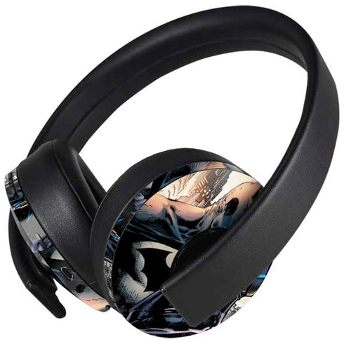 DC Comics Batman Hush 15th Anniversary Deluxe Edition Cover by Jim Lee PlayStation 4 Gold Wireless Headset Skin