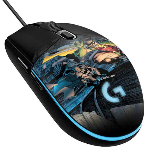 DC Comics Batman All Star Batman & Robin, The Boy Wonder ( Batman & Robin in Action) By Jim Lee G203 Prodigy RGB Wired Gaming Mouse Skin