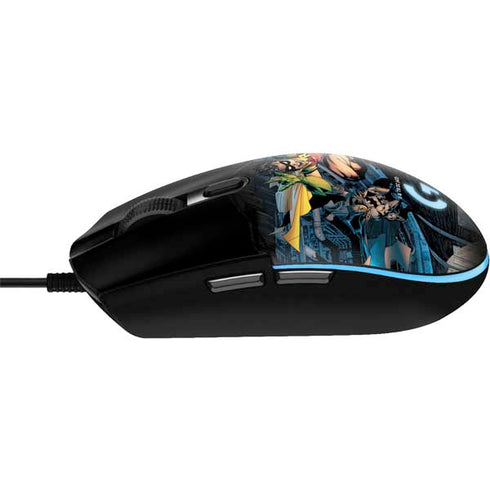 DC Comics Batman All Star Batman & Robin, The Boy Wonder ( Batman & Robin in Action) By Jim Lee G203 Prodigy RGB Wired Gaming Mouse Skin