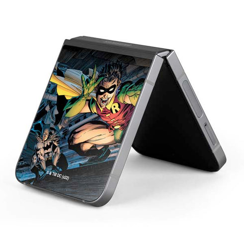 DC Comics Batman All Star Batman & Robin, The Boy Wonder ( Batman & Robin in Action) By Jim Lee Galaxy Z Flip6 Skin