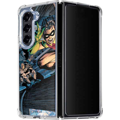 DC Comics Batman All Star Batman & Robin, The Boy Wonder ( Batman & Robin in Action) By Jim Lee Galaxy Z Fold5 5G Clear Case