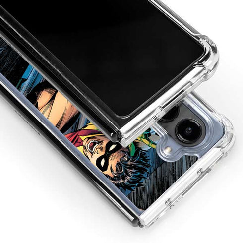 DC Comics Batman All Star Batman & Robin, The Boy Wonder ( Batman & Robin in Action) By Jim Lee Galaxy Z Fold5 5G Clear Case