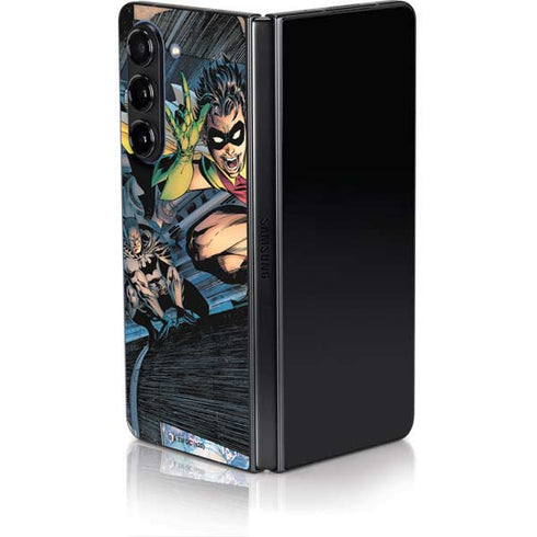 DC Comics Batman All Star Batman & Robin, The Boy Wonder ( Batman & Robin in Action) By Jim Lee Galaxy Z Fold5 5G Skin