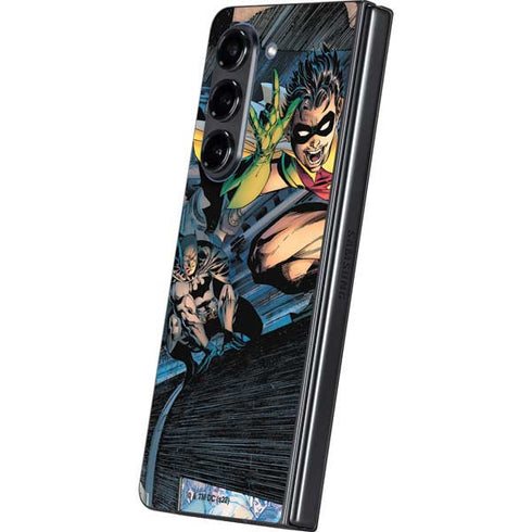 DC Comics Batman All Star Batman & Robin, The Boy Wonder ( Batman & Robin in Action) By Jim Lee Galaxy Z Fold5 5G Skin