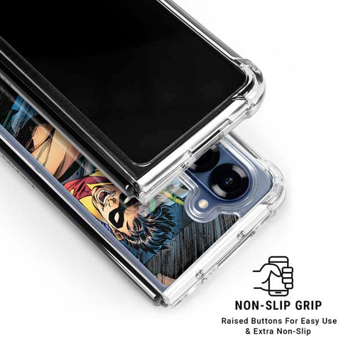 DC Comics Batman All Star Batman & Robin, The Boy Wonder ( Batman & Robin in Action) By Jim Lee Galaxy Z Fold6 Clear Case