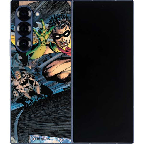 DC Comics Batman All Star Batman & Robin, The Boy Wonder ( Batman & Robin in Action) By Jim Lee Galaxy Z Fold6 Skin