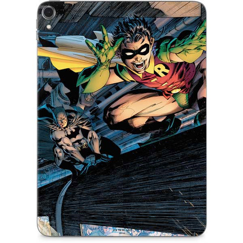 DC Comics Batman All Star Batman & Robin, The Boy Wonder ( Batman & Robin in Action) By Jim Lee Apple iPad Pro Skin