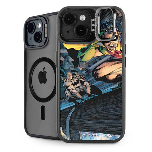 DC Comics Batman All Star Batman & Robin, The Boy Wonder ( Batman & Robin in Action) By Jim Lee iPhone 15 Kickstand Case